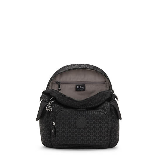 Kipling City Pack Mini Klassieke Printed Rugzak Zwart | BE 1483VR